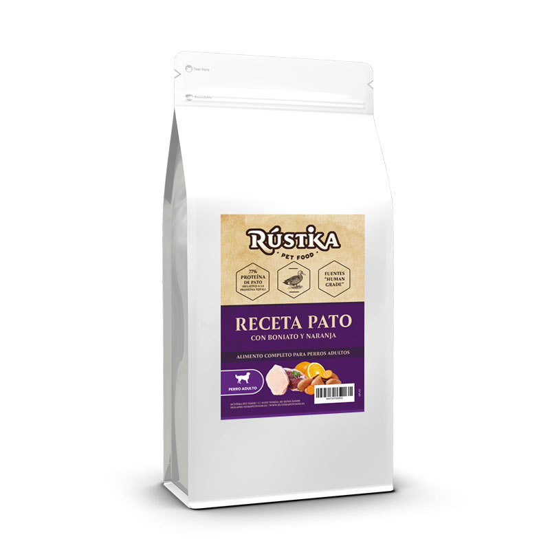 Rústika No Grain Adult Pato con Naranja