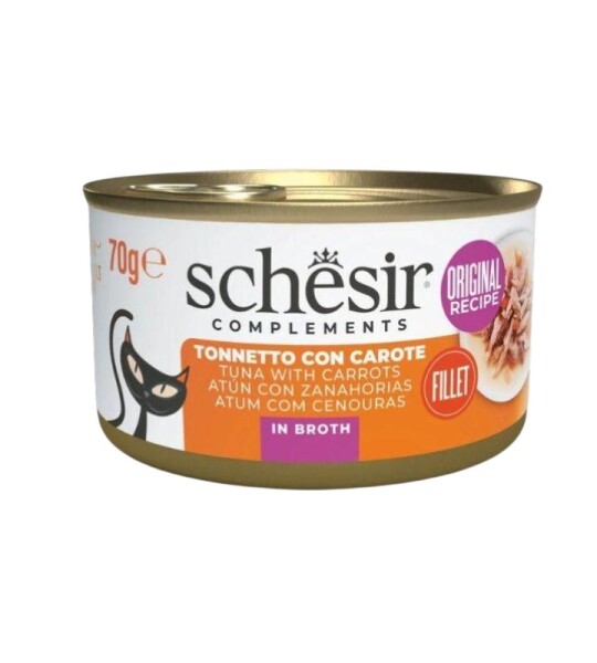 Schesir Fillet in Broth - Atún con Zanahorias en Caldo (70g)