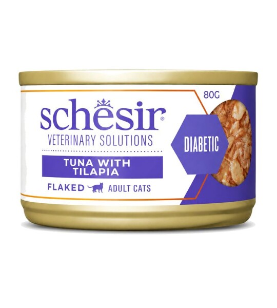 Schesir Diabetic Atún desmigado en Caldo Veterinary Solutions (80g)