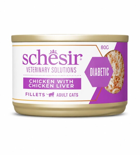 Schesir Diabetic Filetes de Pollo en Caldo Veterinary Solutions (80g)