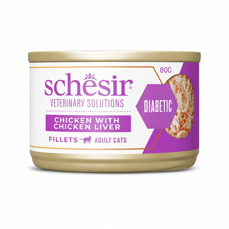 Schesir Diabetic Filetes de Pollo en Caldo Veterinary Solutions (80g)