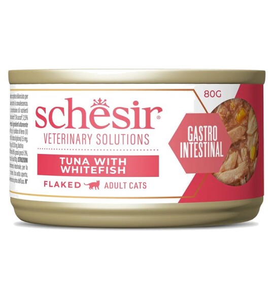 Schesir Gastrointestinal Atún desmigado en Caldo Veterinary Solutions (80g)