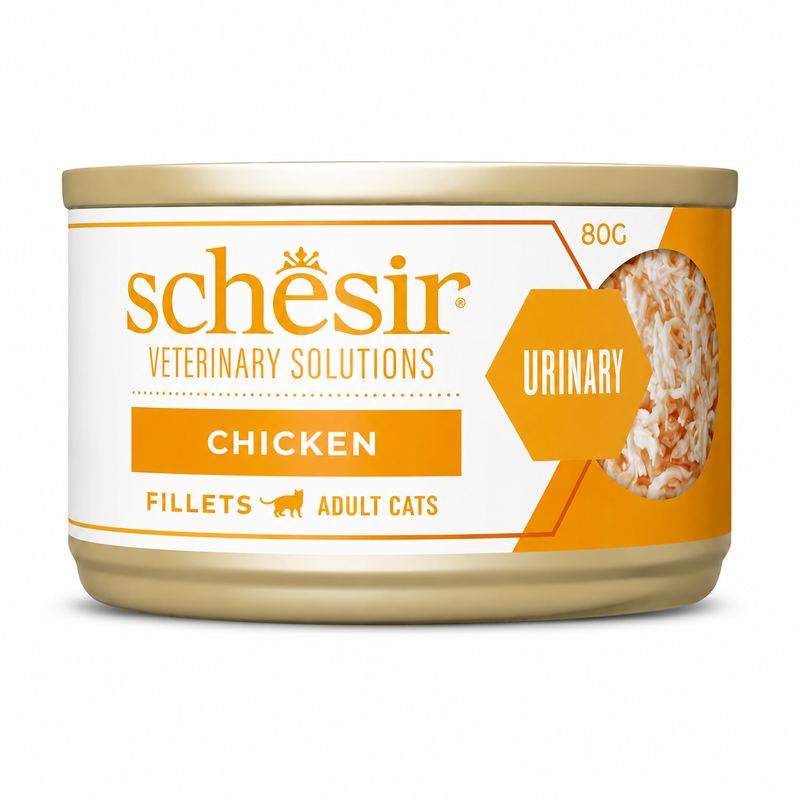 Schesir Urinary Filetes de Pollo en Caldo Veterinary Solutions (80g)