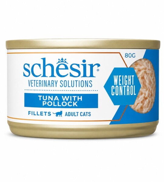 Schesir Control de Peso Atún Desmigado en Caldo Veterinary Solutions Weight Control (80g)