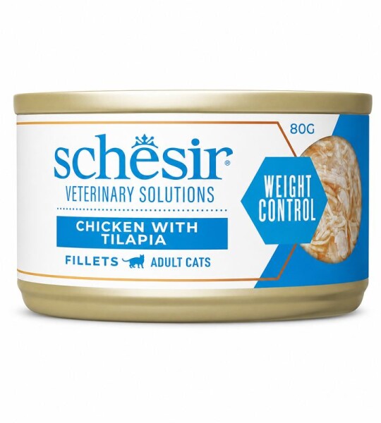 Schesir Control de Peso Filetes de Pollo en Caldo Veterinary Solutions Weight Control (80g)