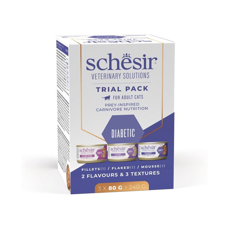 Schesir Diabetic Trial Pack Veterinary Solutions (3x80g)