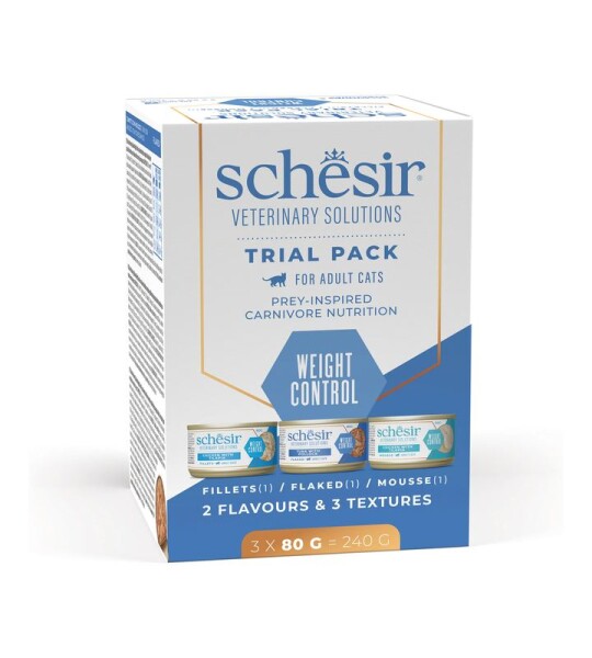 Schesir Weight Control Trial Pack Veterinary Solutions (3x80g)