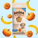 Soopa Barritas Dentales de Plátano y Calabaza para Cachorros