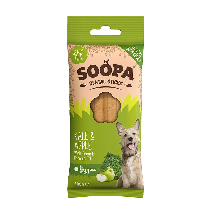 Soopa Barritas Dentales de Kale y Manzana para Perros