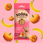 Soopa Barritas Dentales Mini de Plátano y Calabaza