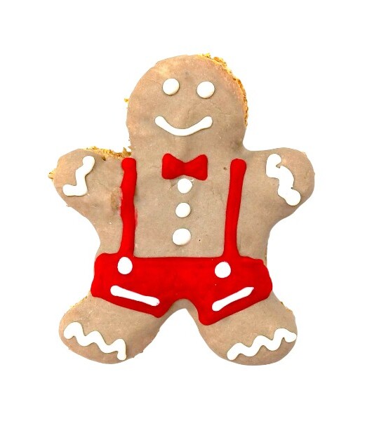 Galleta natural para perros Muñeco de Jengibre de Navidad