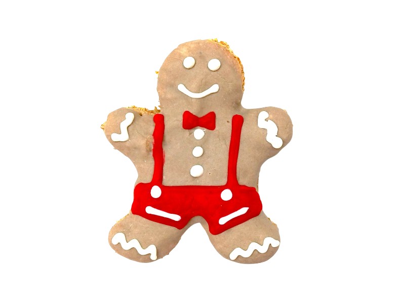 Galleta natural para perros Muñeco de Jengibre de Navidad