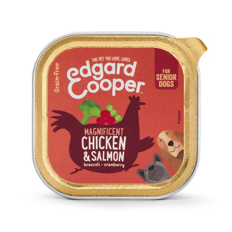 Edgard Cooper Tarrina Senior Pollo y Salmón 150 gr.
