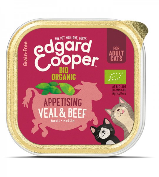 Edgard Cooper Gatos Tarrina Bio Vacuno y Ternera Orgánica 85g