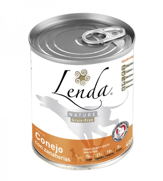 Lenda Nature Conejo con Zanahorias Sin Cereales 400g