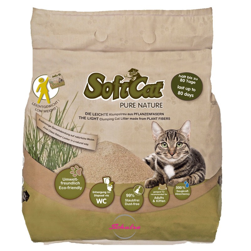 Arena Aglomerante Biodegradable Soft Cat 9,5L