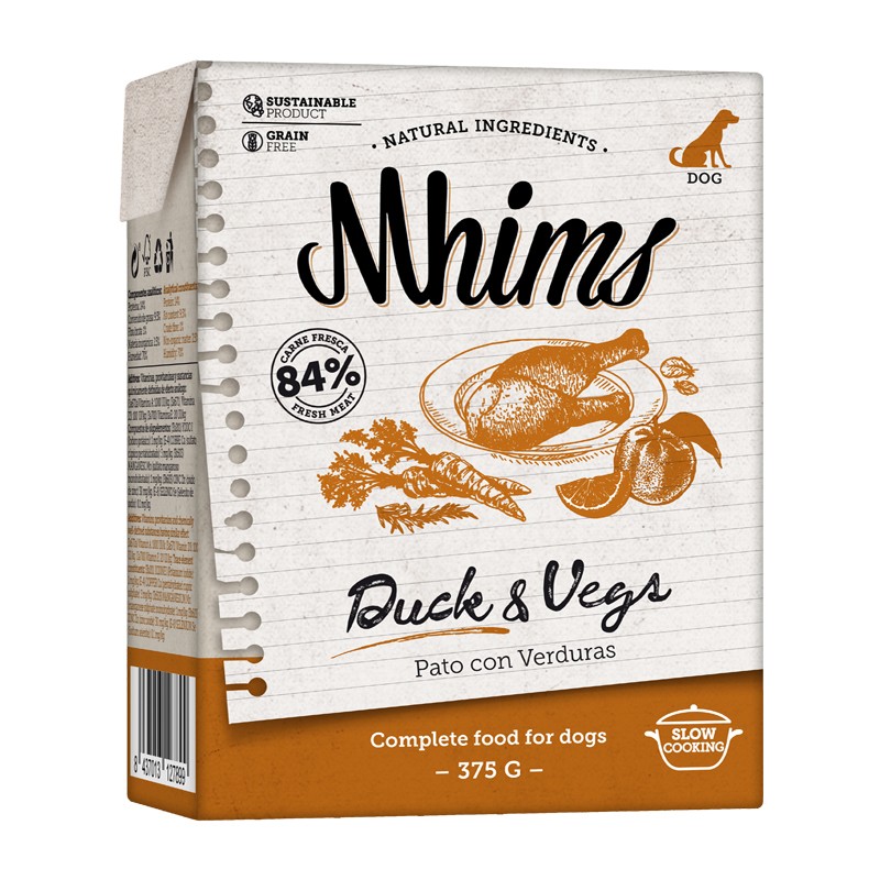Mhims Pato freco y Verduras  375g