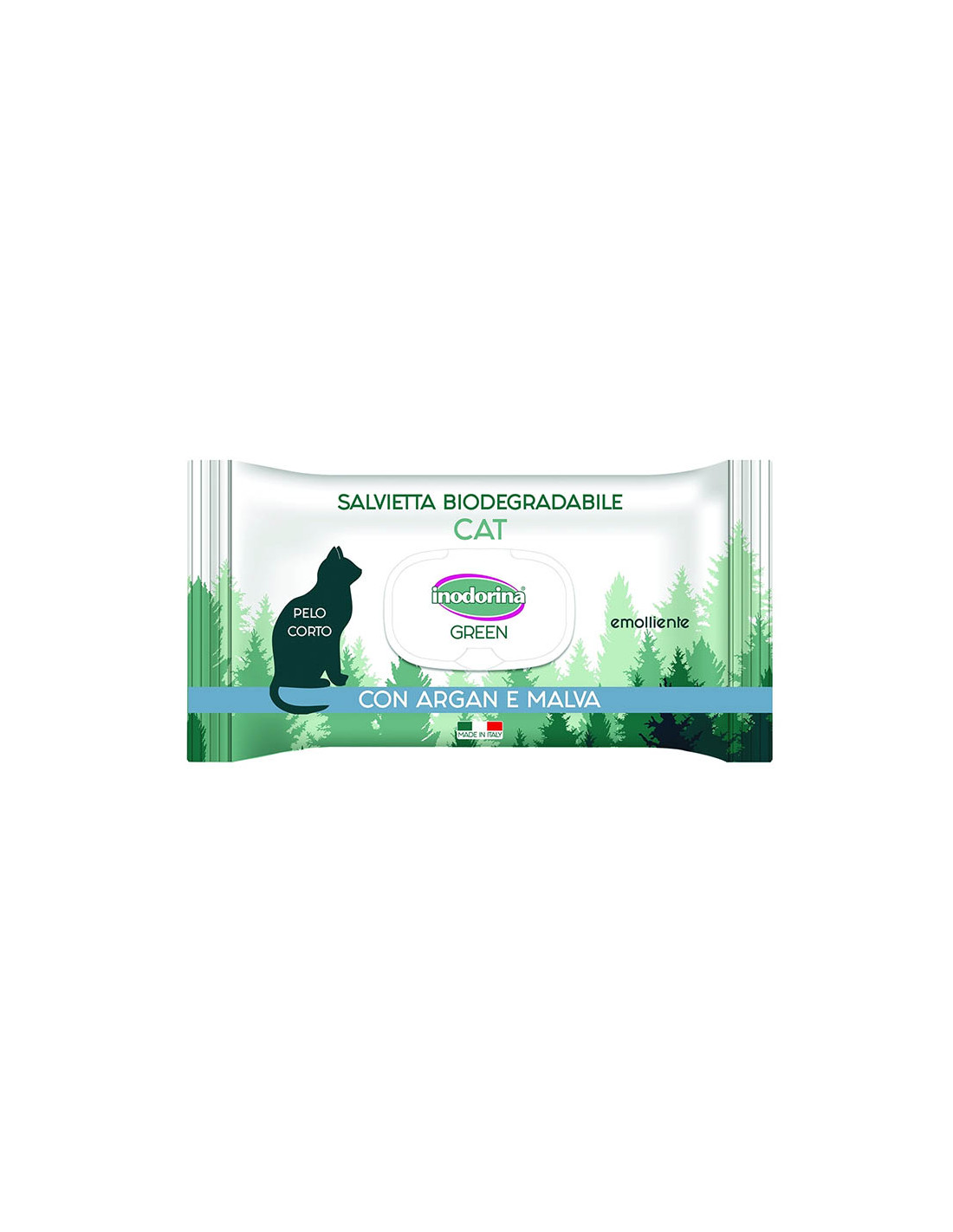Inodorina Green Toallitas Biodegradables para Gatos de pelo corto