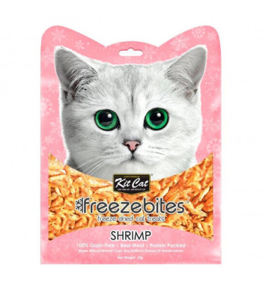 Kit Cat FreezeBites Camarones Snacks naturales para gatos