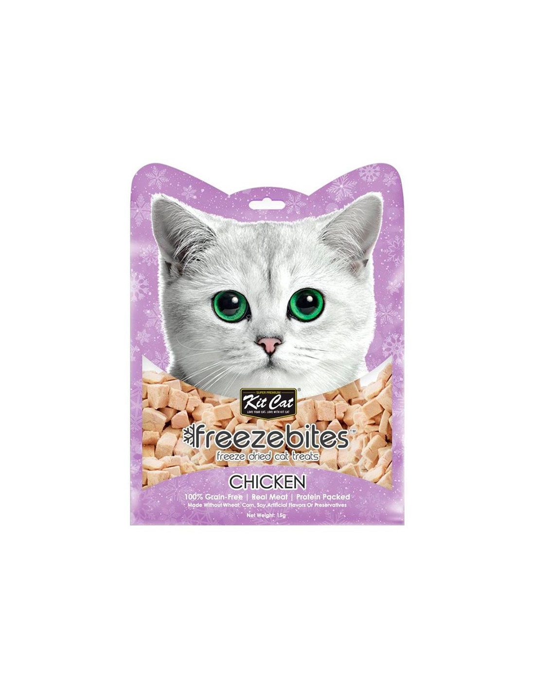 Kit Cat FreezeBites Pollo Snacks naturales para gatos