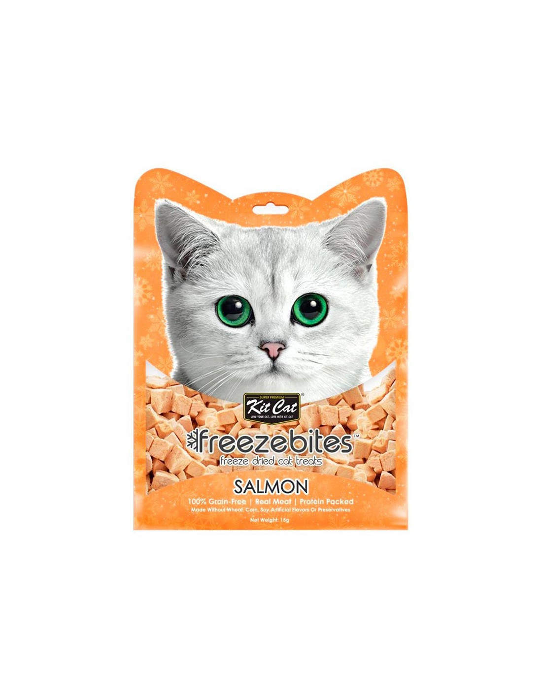 Kit Cat FreezeBites Salmón Snacks naturales para gatos